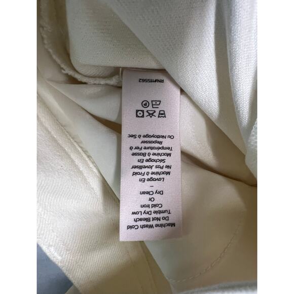 Cinq á Sept Shanis Pant High Waist Flare with Slit  Color Creme Size 10. NWOT - Picture 4 of 12